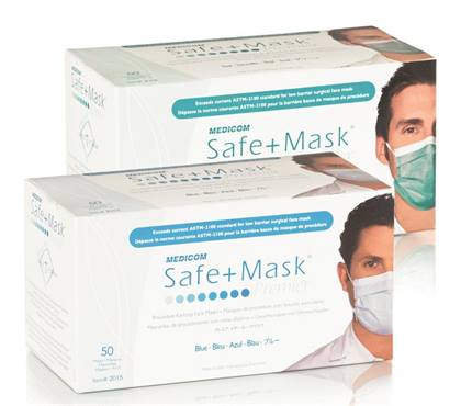 SafeMask Lev 1 Premier Earloop Mask, Blue (50) thumbnail 3