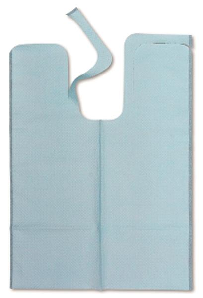 Polytowels 18X25 Blue Tie-On Bib (250) - Polytowels 18X25 Blue Tie-On Bib (250) - Image 1