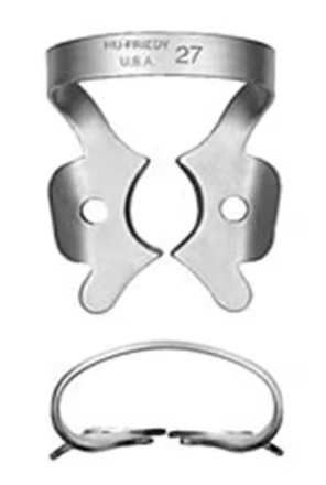 Rubber Dam Clamp, # 27, Large Molars, Satin Steel, 1/Pk, RDCM27 thumbnail 14