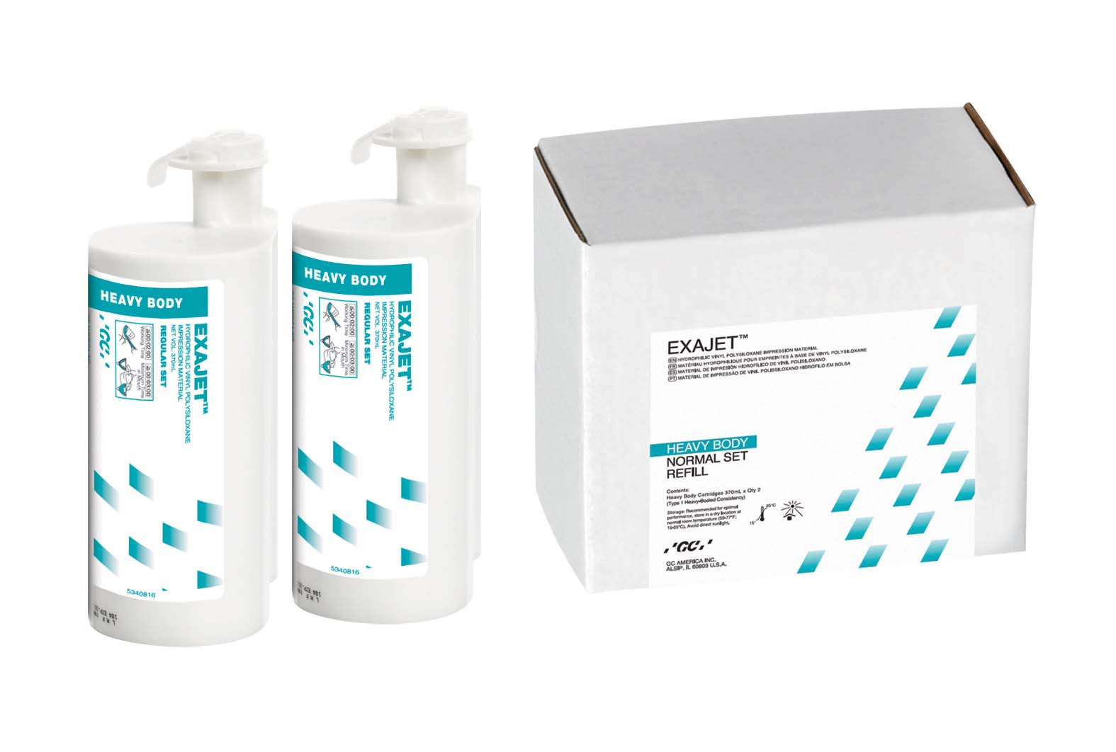 Exajet Impression Material, Refill, Heavy Body, Normal Set, 370 ml, 2/Pk thumbnail 14