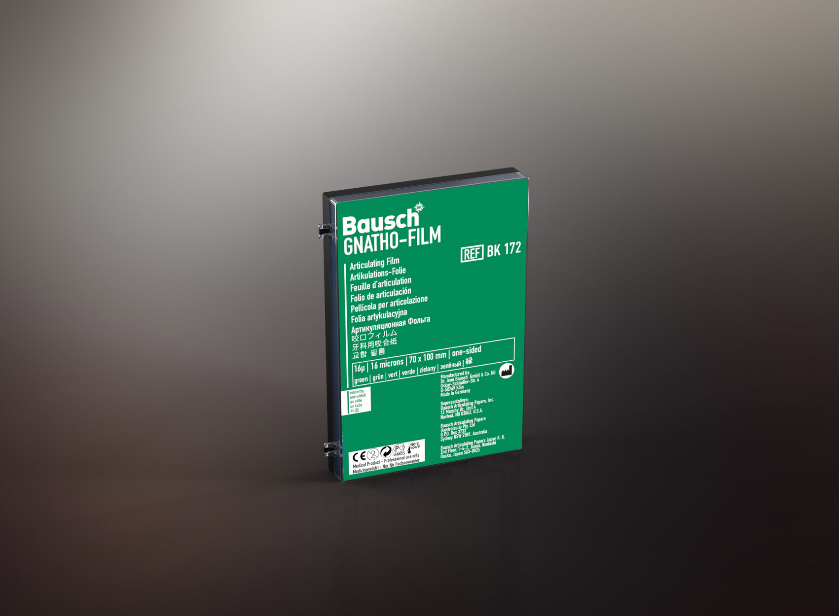 Bausch Gnatho-Film 1-Sided 70mm x 100mm Green Pack of 50 product image