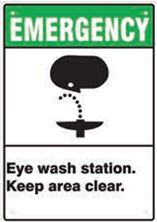 WorkSafe Sign: Emergency Eye Wash 7"x10" Plastic product image