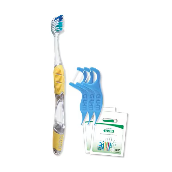 GUM Complete Care Toothbrush / Flossers Patient Pack Ea image