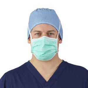 FluidShield Fog-Free Mask ASTM Level 1 Green 50/Bx thumbnail 3