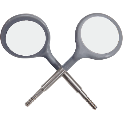 Crystal HD Double-Sided Mirror Heads, Cone Socket, # 4, Gray, 4/Pk, 50Z374 thumbnail 14