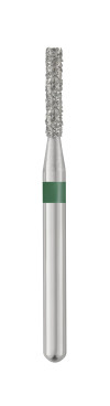 Piranha Diamond Single-Use Burs, FG, Flat End Cylinder, # 836-012, 1.2 mm, Coarse, Green, 25/Pk, 836-012C image