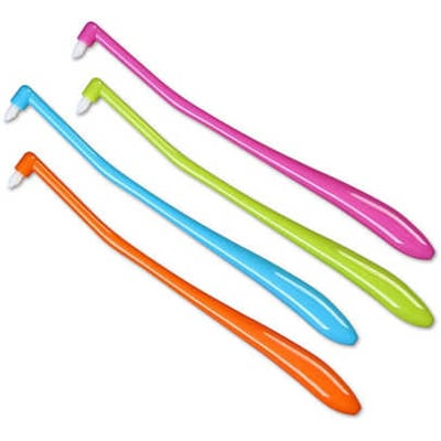 Plasdent - End-Tufted Specialty Brush 4 Assorted Colors, 48Pcs/Box thumbnail 3