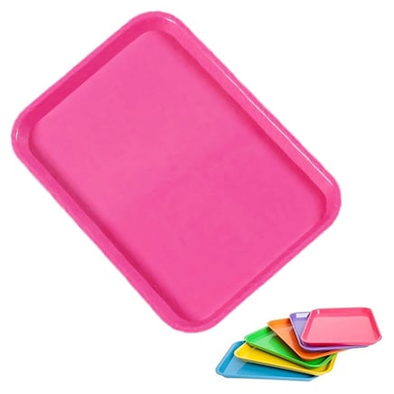 Set-Up Plastic Flat Trays, # B, Neon Pink, 1/Pk, 300BFS-6 - Set-Up Plastic Flat Trays, # B, Neon Pink, 1/Pk, 300BFS-6 - Image 1