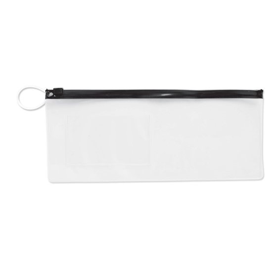 Vinyl Zipper Pouch 10" x 4" Black Pack of 144 thumbnail 2
