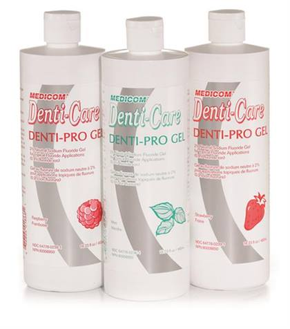-Denti-Care Strawberry Neutral 2% NaF Gel 16oz - -Denti-Care Strawberry Neutral 2% NaF Gel 16oz - Image 1