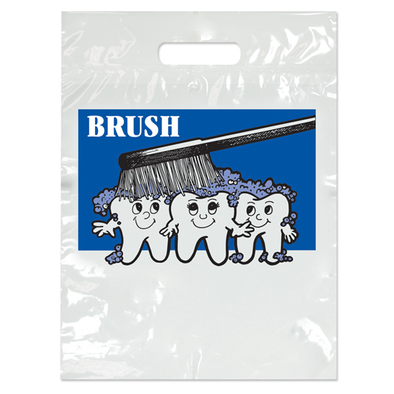 2-Color Bags Brush on Teeth White 9 in x 13 in 100/Pk thumbnail 2