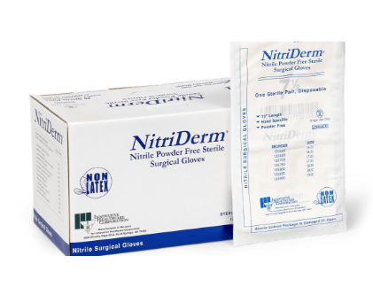 NitriDerm Nitrile Surgical Gloves 8 White 50Pr/Bx thumbnail 2
