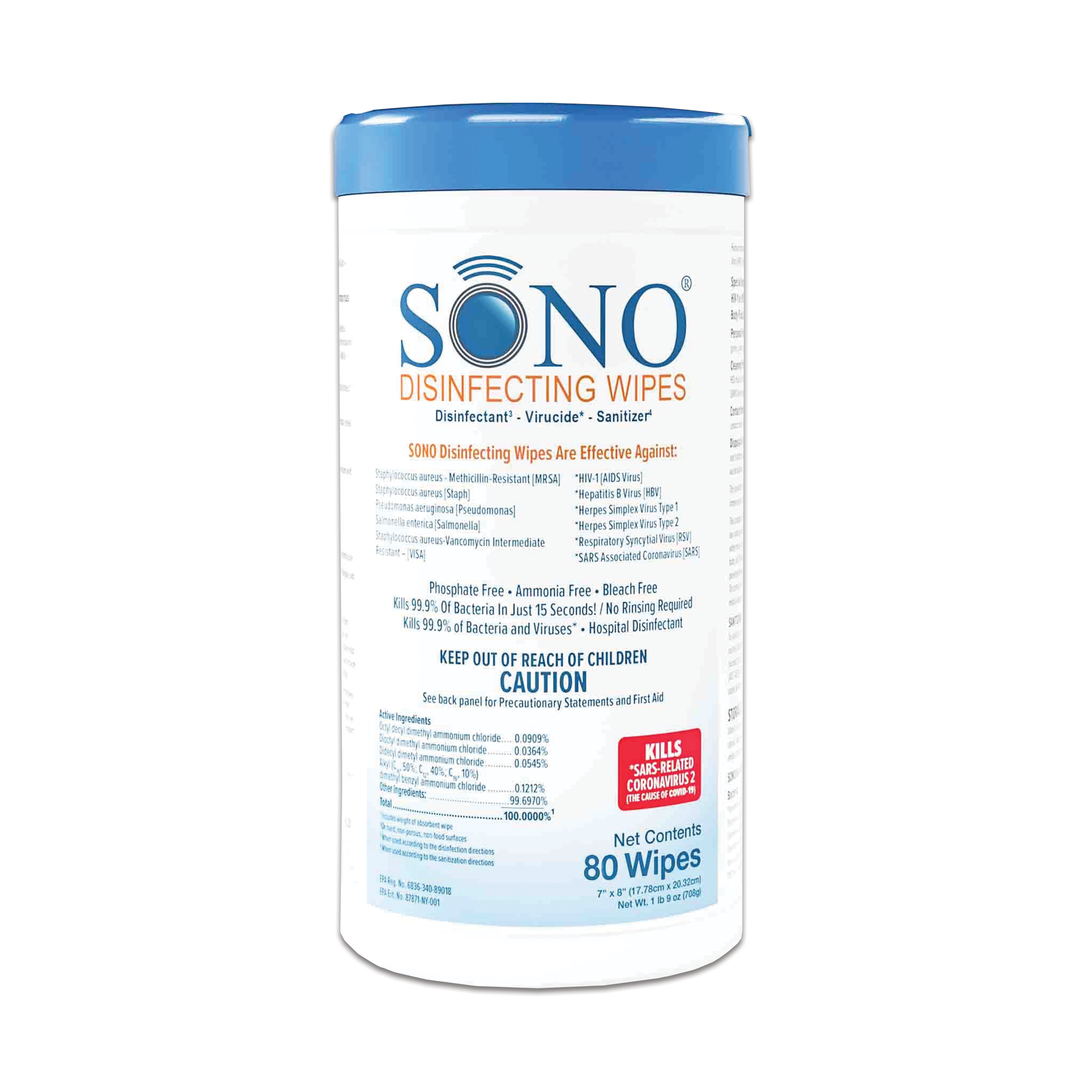 Wipes Surface Disinfectant 80 / Can 6/Ca thumbnail 3