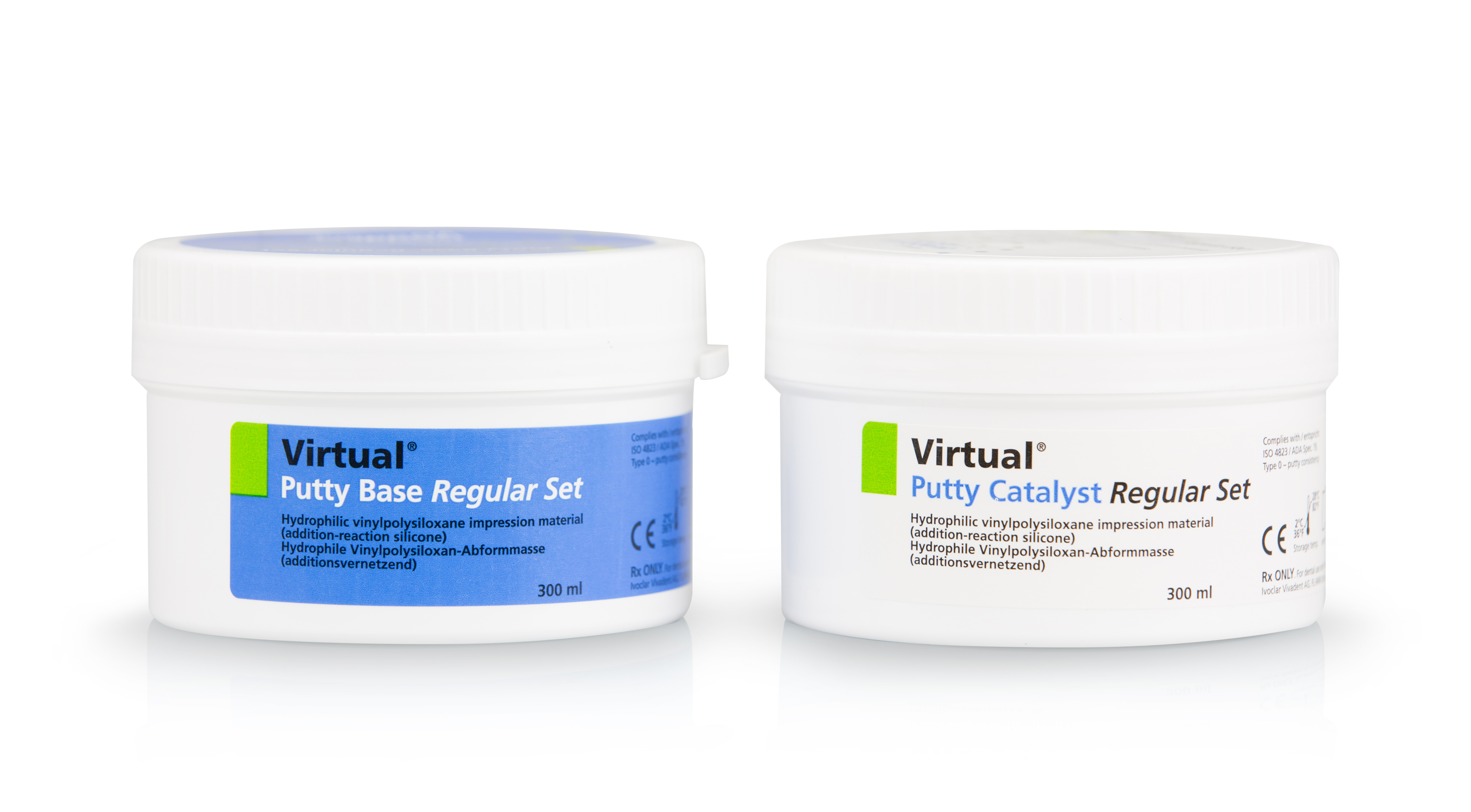 Virtual Impression Material Putty Regular Set 600 mL Putty Package 2/Pk thumbnail 3