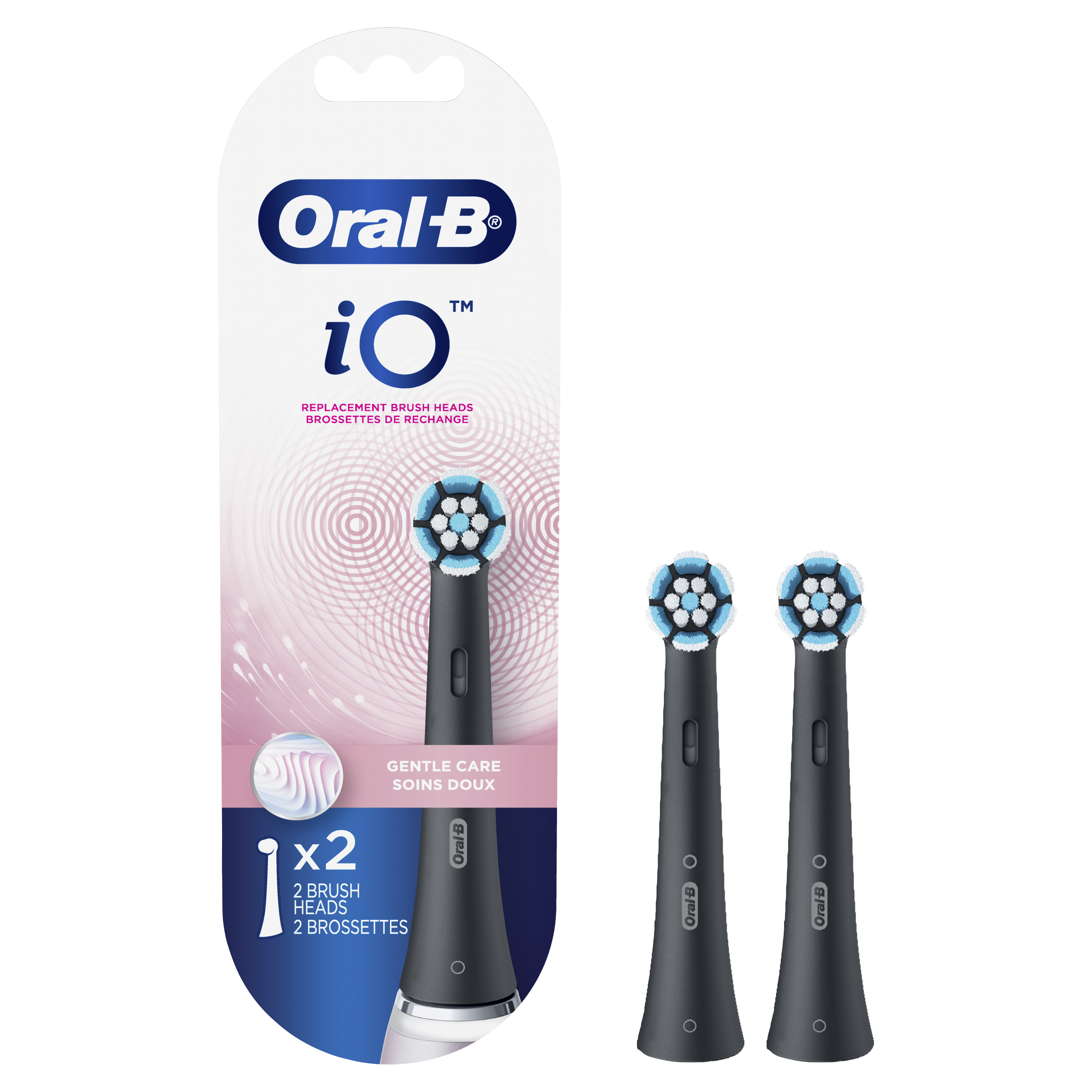 Oral-B iO Gentle Care Brush Head Refill - Black, 2/Pkg product image