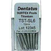 Surtex Sterile Post Titanium 6 1.8 mm Parallel Sided & Tapered End Green 5/Pk thumbnail 4