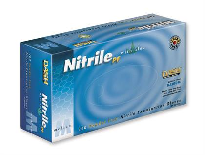Nitrile PF Aloe SM Txt Green Gloves (100) - Nitrile PF Aloe SM Txt Green Gloves (100) - Image 1