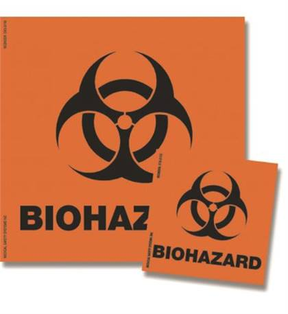 Biohazard Labels 2X2 Pack of 25 - Biohazard Labels 2X2 Pack of 25 - Image 1