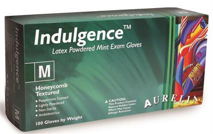 -Aurelia Indulgence MED Latex TXT Mint Gloves (100) product image