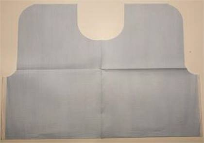 Endo Bib W/ Cutout 29X21 Blue (100) - Endo Bib W/ Cutout 29X21 Blue (100) - Image 1