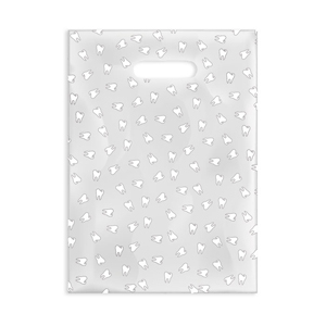 Scatter Print Bags Teeth Line Art 2 Sided Print Clear 100/Bx thumbnail 4