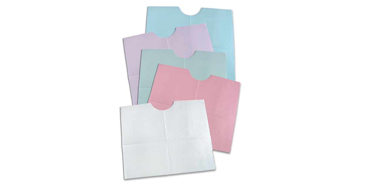 Contour Neck White Bib 17X18 3-Ply Poly (500) thumbnail 2