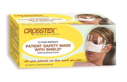 Patient Safety Mask White w/Splash Shield (25) - Patient Safety Mask White w/Splash Shield (25) - Image 1