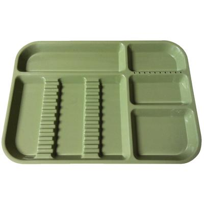 Plastic Set-Up Trays, Ritter, Divided, # B, 13 1/2" x 9 5/8" x 7/8", Green, 1/Pk, 300BD-4 thumbnail 8