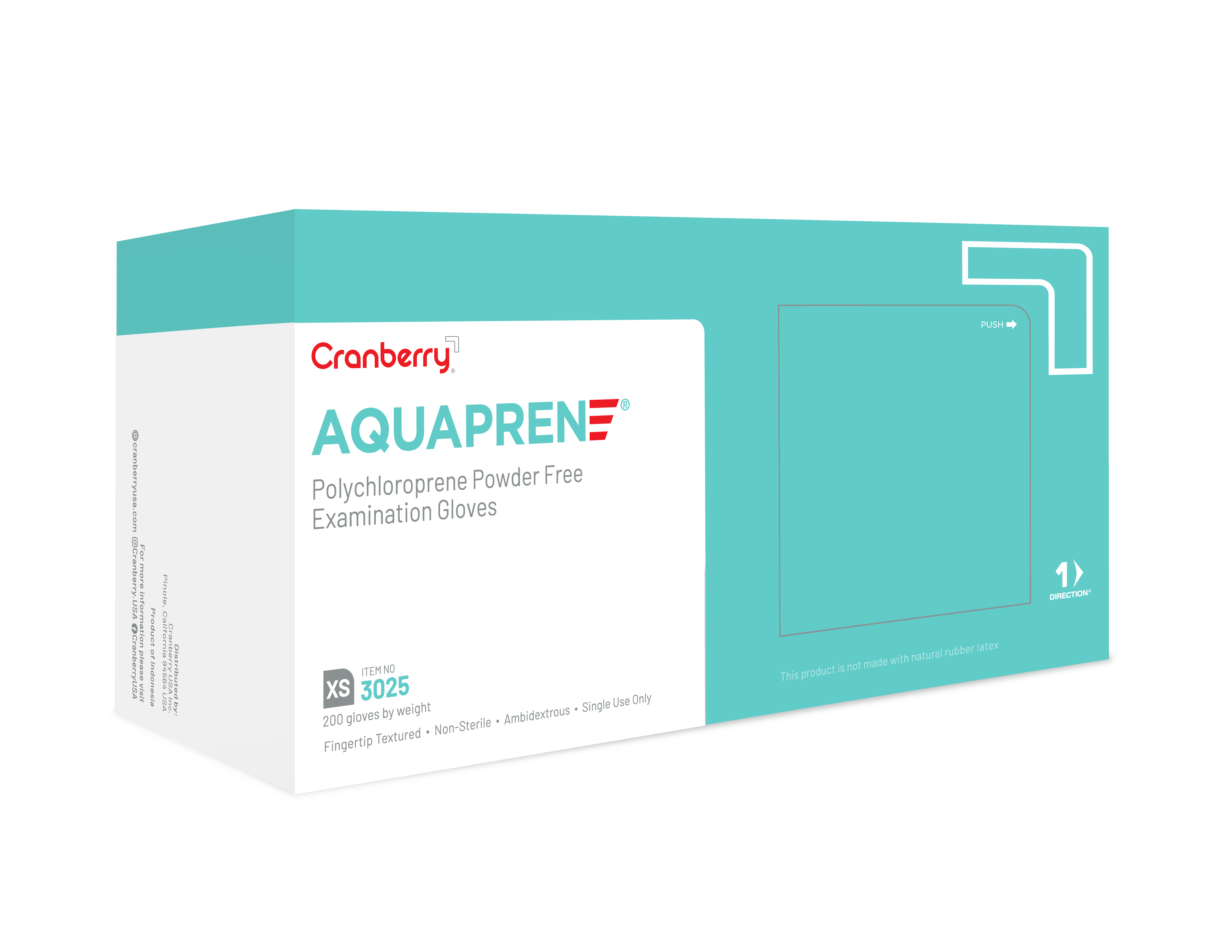 Aquaprene Chloroprene Exam Gloves XS Blue Box of 200 thumbnail 4