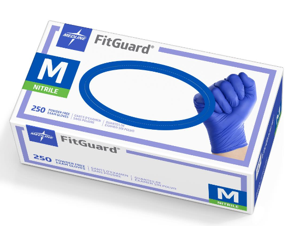 FitGuard Nitrile MED PF Txt Gloves, Blue (250) product image