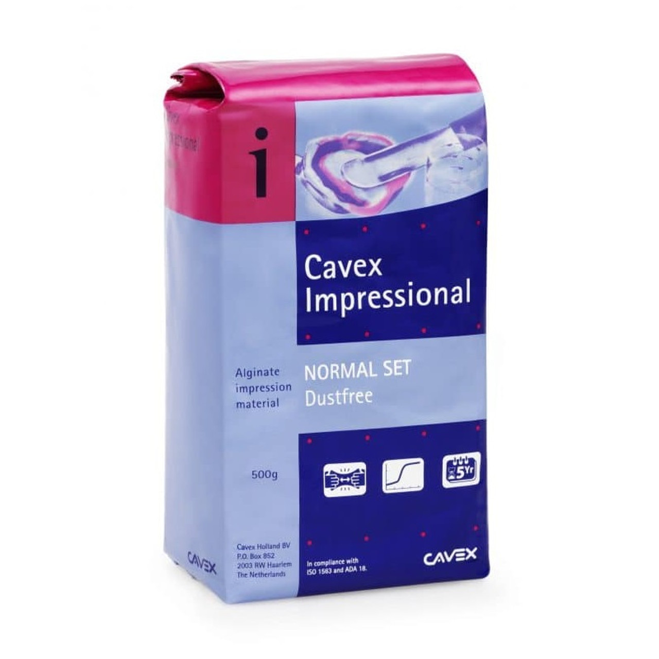 Cavex CA37 Dust Free Alginate 500 Gm Bulk Package Fast Set Regular Body 1.1lb/Bg product image