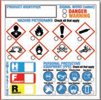 GHS - Hazard Communication Label 4x4 Vinyl (25) product image