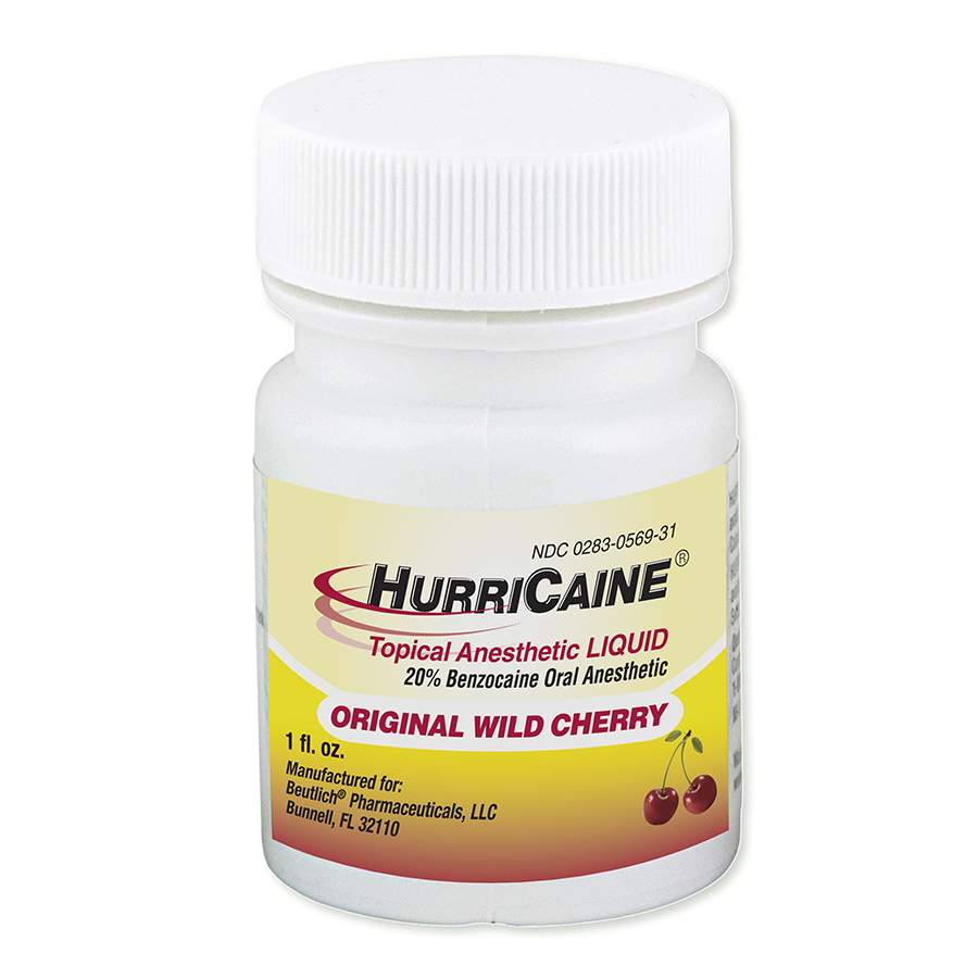 HurriCaine Topical Anesthetic Liquid Wild Cherry 1 oz Jar 1oz/Jr thumbnail 2