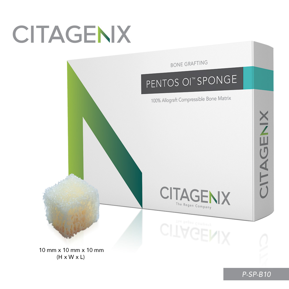 PentOs Ol™ Sponge 10x10x10mm Demin Compressible Allograft - PentOs Ol™ Sponge 10x10x10mm Demin Compressible Allograft - Image 1