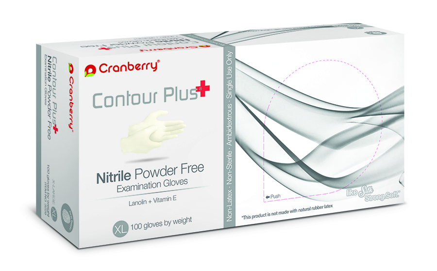 Contour Plus Nitrile Exam Gloves Large Pro White Non-Sterile thumbnail 11