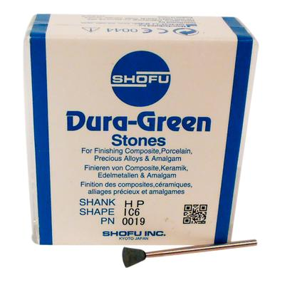 Dura-Green Stones, HP, Inverted Cone, # 065 (IC6), Green, 12/Pk, 0019 thumbnail 12