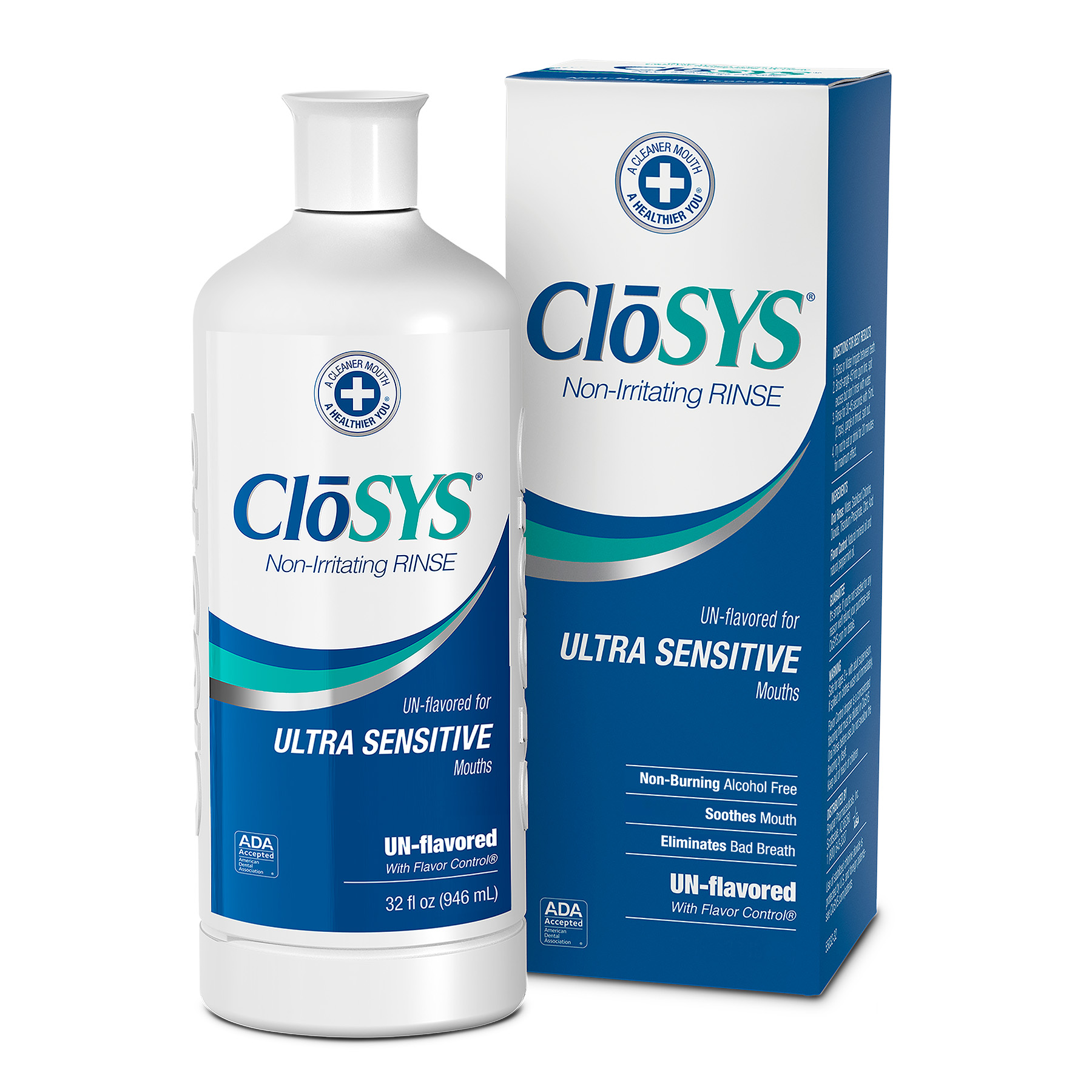 CloSYS Ultra Sensitive Original Unflavored Oral Rinse 32 oz Blister Pack 32oz/Bt thumbnail 8