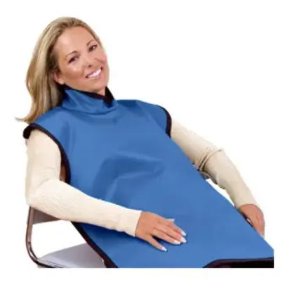 Lead Free Adult Bib Apron w/Collar Blue thumbnail 3