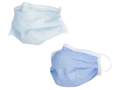 Critical Cover® PFL® Earloop Face Masks – ASTM Level 3, 50/Box, 6 Boxes/Case - Blue Stripe thumbnail 2