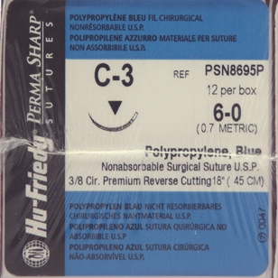 Perma Sharp Suture Polypropylene C-3 6-0 18" 12/Bx, PSN8695P thumbnail 10
