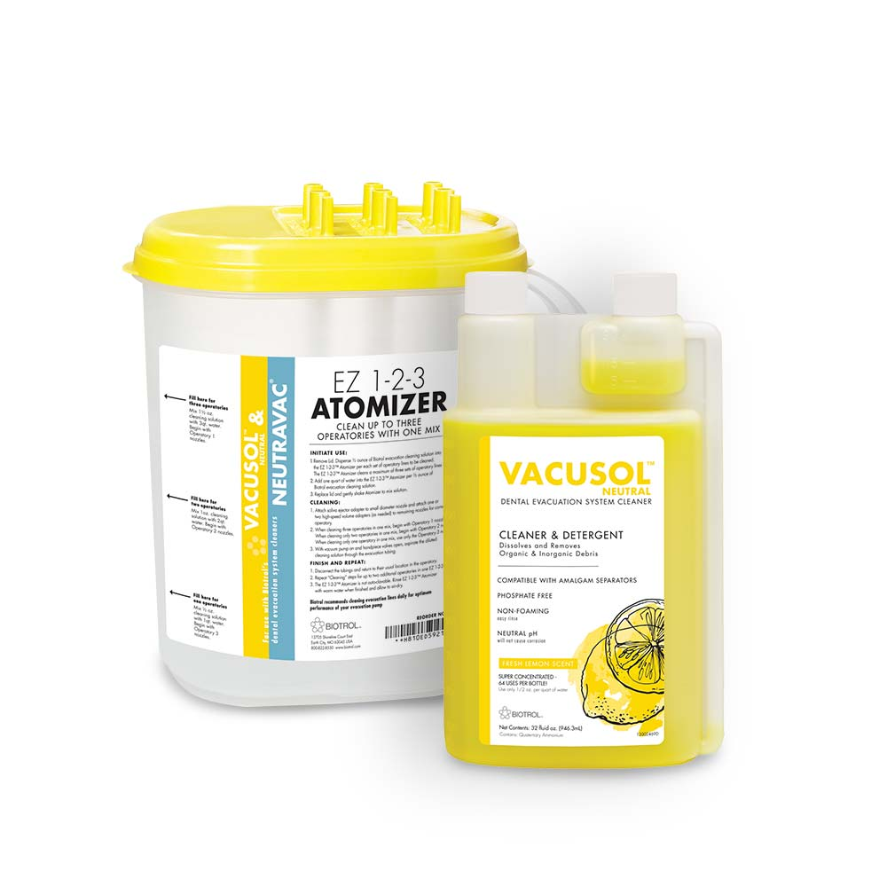 Vacusol Ultra Dental Vacuum Line Cleaner Solution, Starter Kit, Lemon, 1/Pk, ED906 thumbnail 11