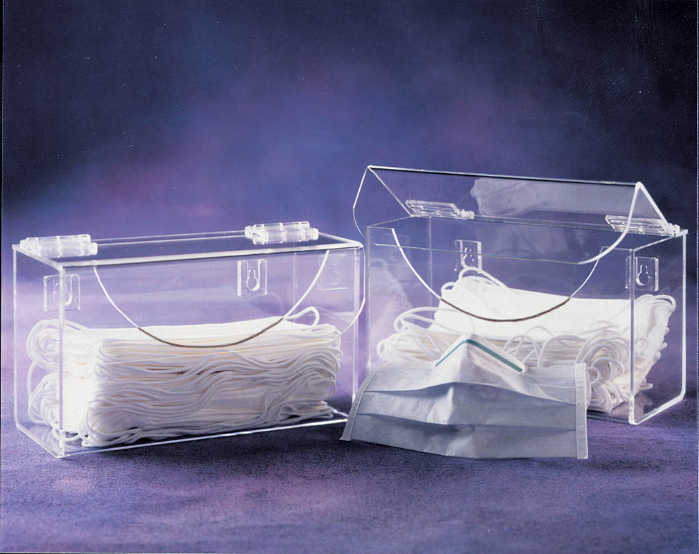 Face Mask Dispenser Clear w/Hinged Lid product image