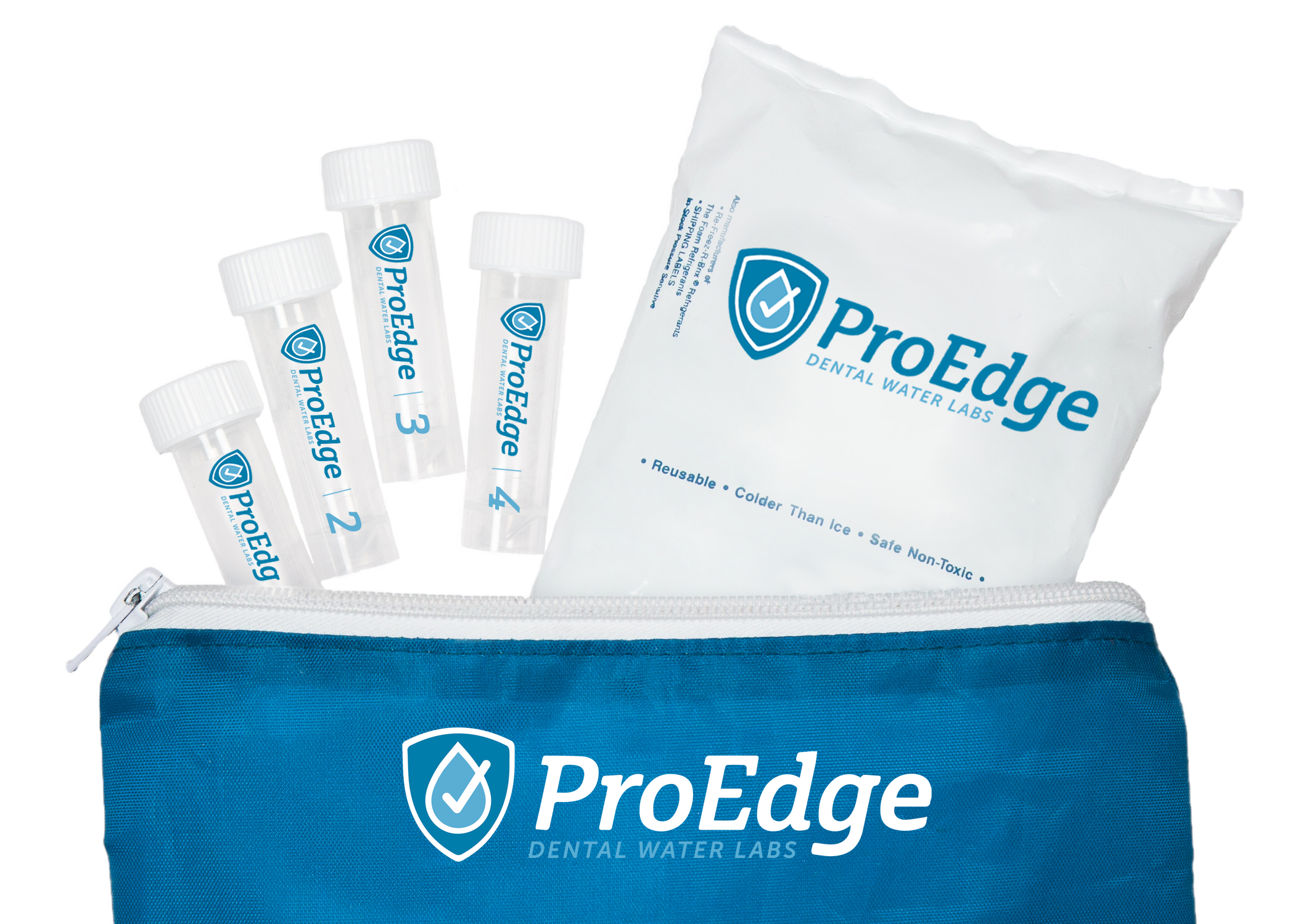 Flo Dental Unit Waterline Testing Service Kit, Standard Kit, 16 Vials, 1/Pk product image