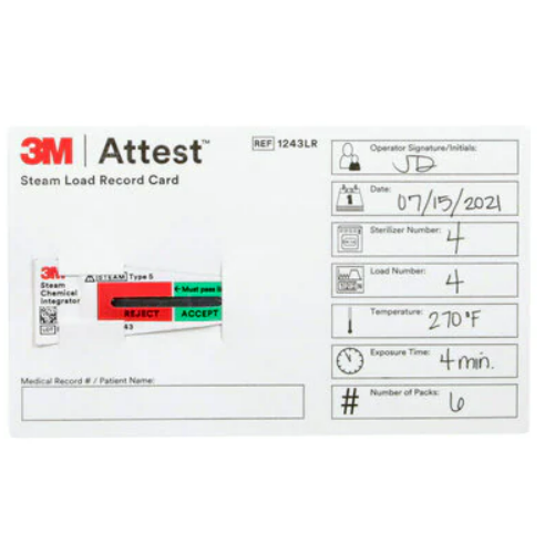 3M™ Attest Steam Load Record Card 100/Ca thumbnail 2