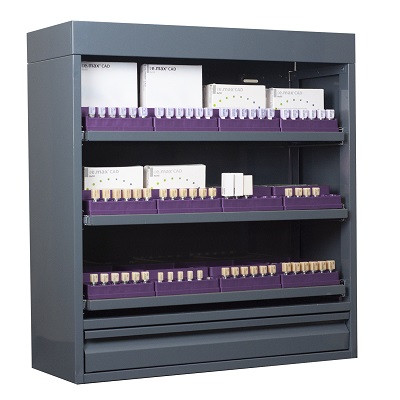 -CAD/CAM Block Locker, Large w/Plum Organizers thumbnail 2