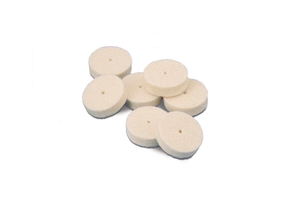 Miniature Square Edge Felt Wheels 1/2" x 1/8" Hard Box of 24 image