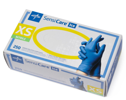 SensiCare Ice Blue Nitrile SM PF Txt Gloves (250) product image