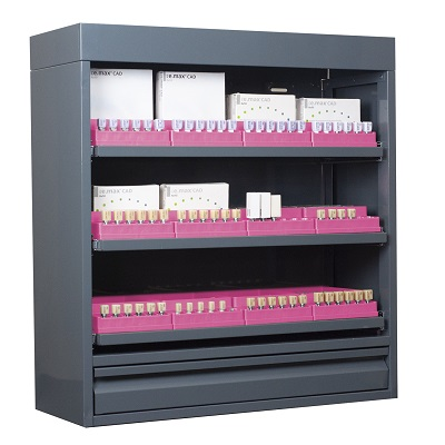 -CAD/CAM Block Locker, Large w/Neon Pink Organizers thumbnail 2