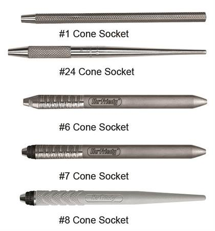 Mirror Handle Satin Steel Cone Socket Single End #6 Satin Steel Ea thumbnail 15