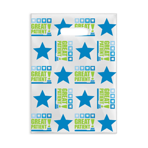 Scatter Print Bags Great Patient 2 Sided Print Clear 100/Bx product image
